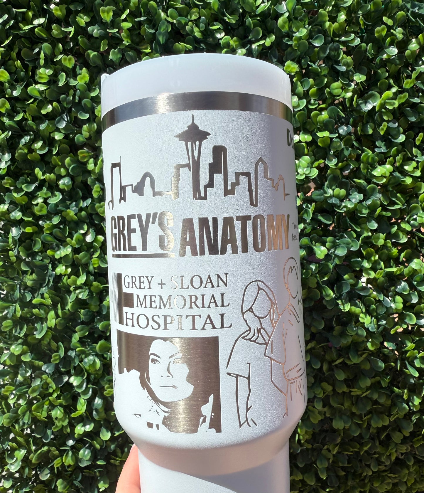 Grey’s Anatomy 40oz Laser Engraved Stanley