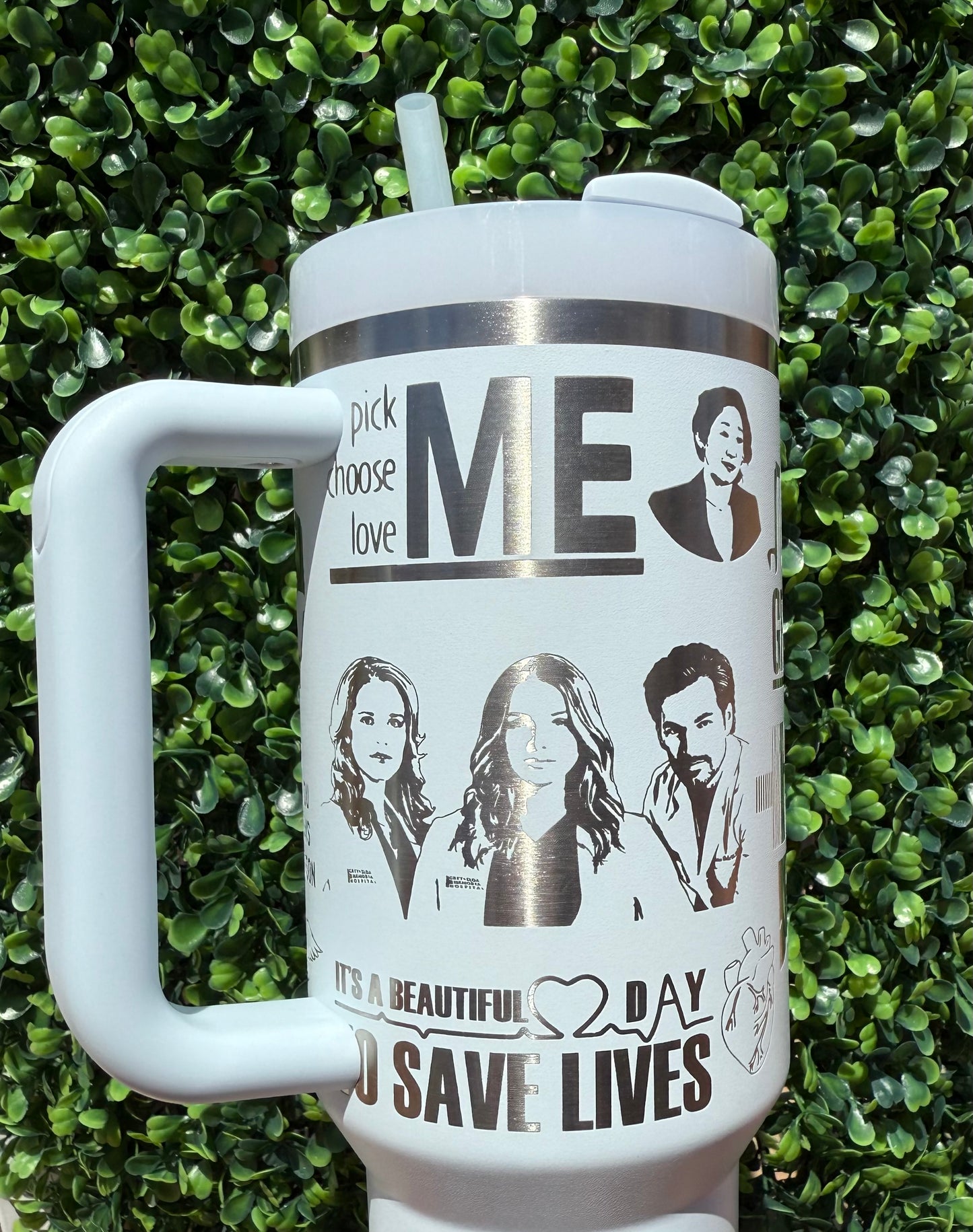 Grey’s Anatomy 40oz Laser Engraved Stanley