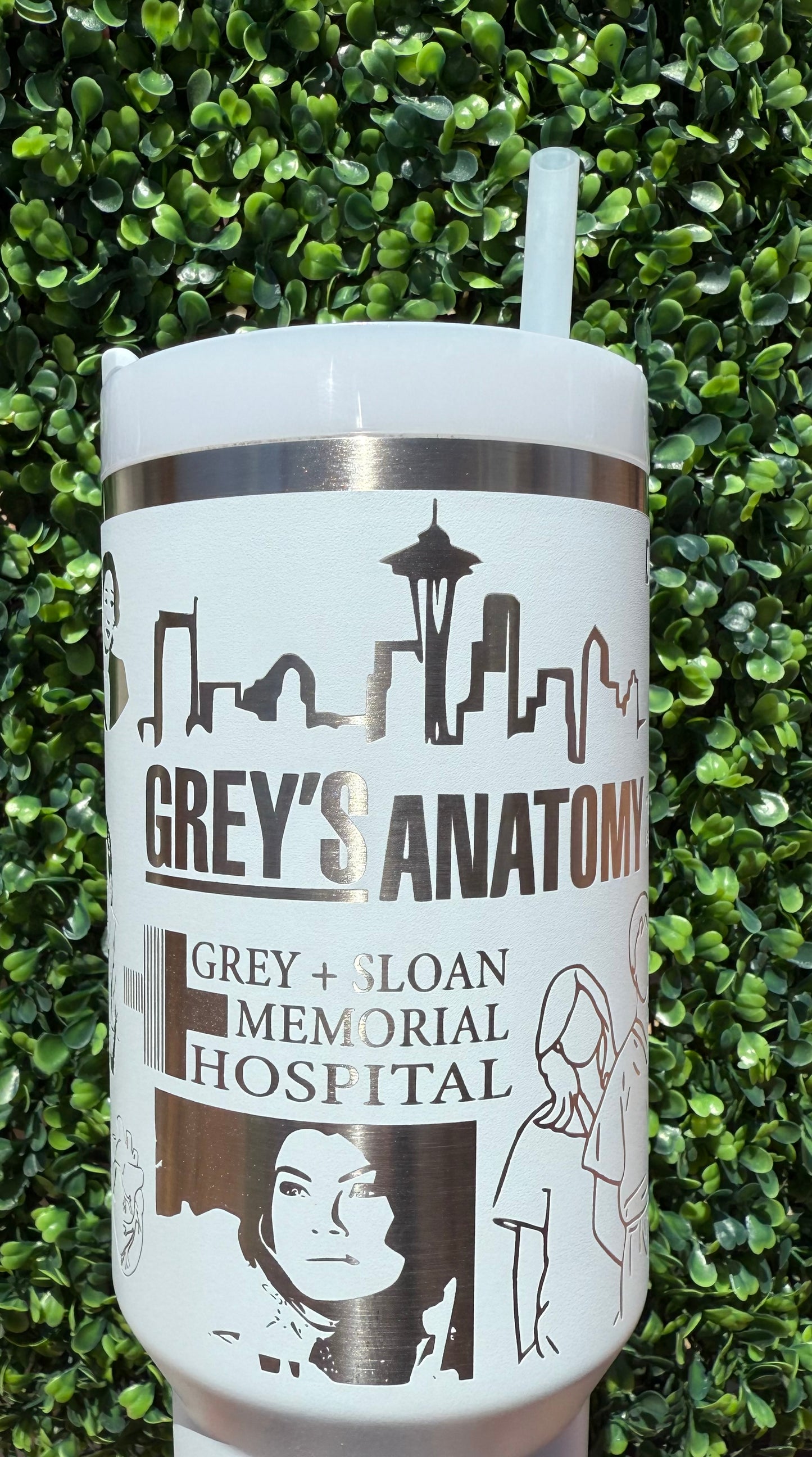 Grey’s Anatomy 40oz Laser Engraved Stanley