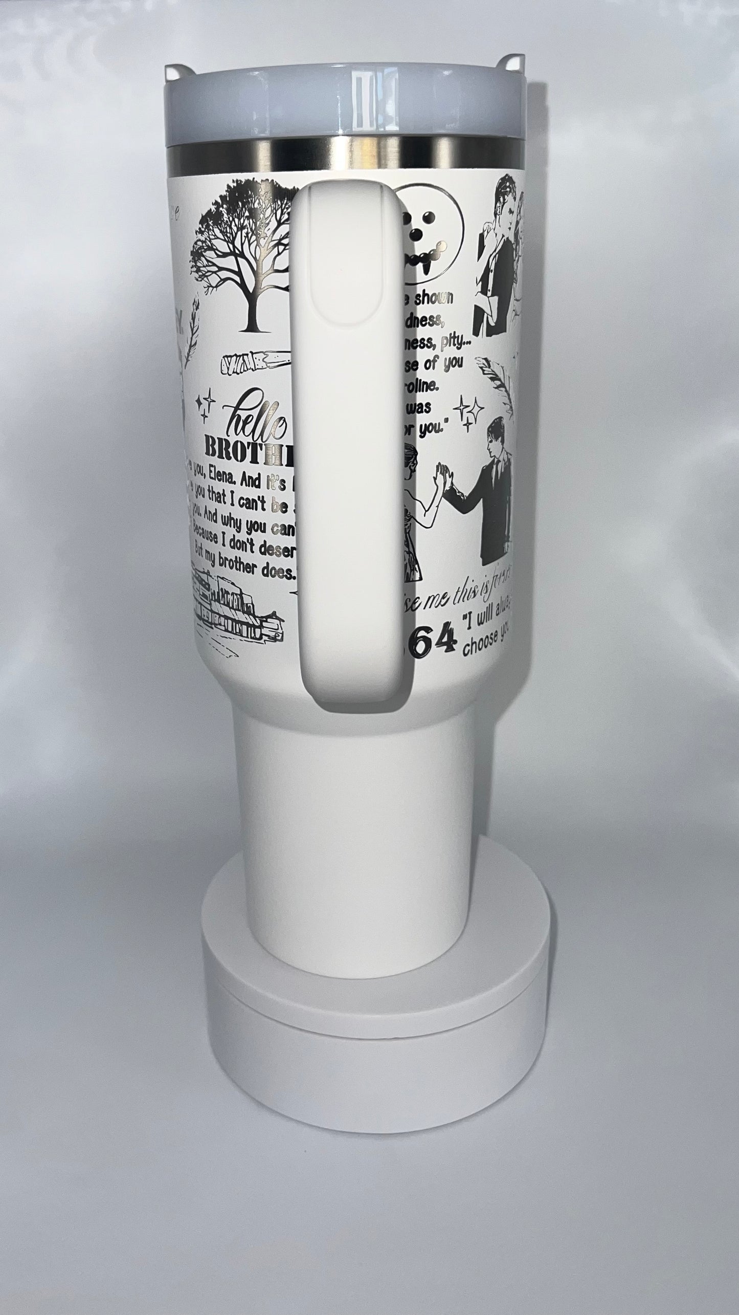 The Vampire Diaries Laser Engraved 40oz Tumbler || Stanley || TVD