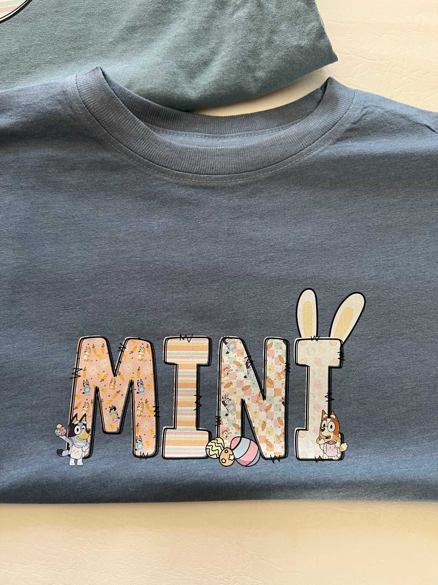 Bluey Easter Mini Tee || Bingo || Blue Dog || Blue Heeler || Easter || Family Matching