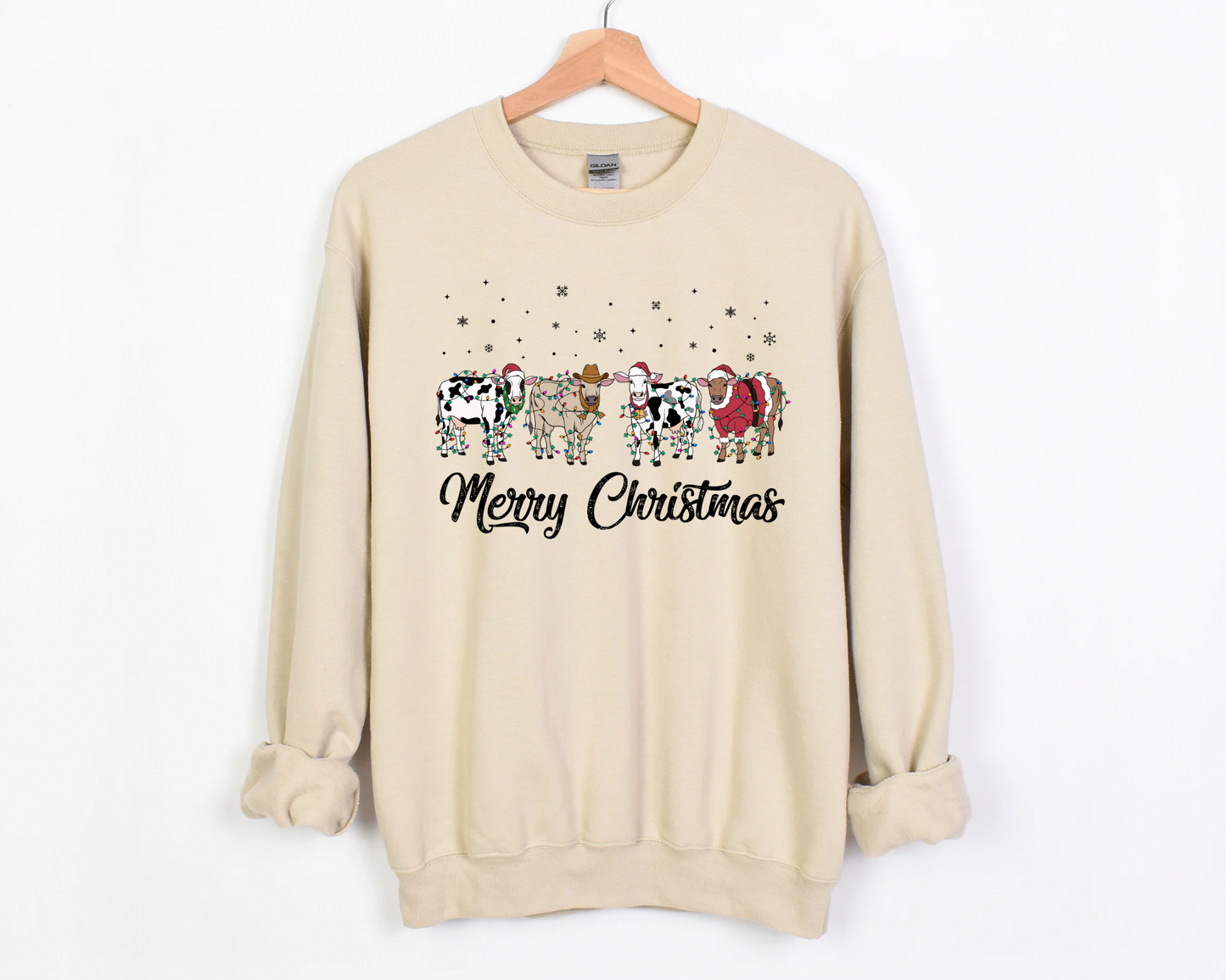 Merry Christmas Cow Crewneck