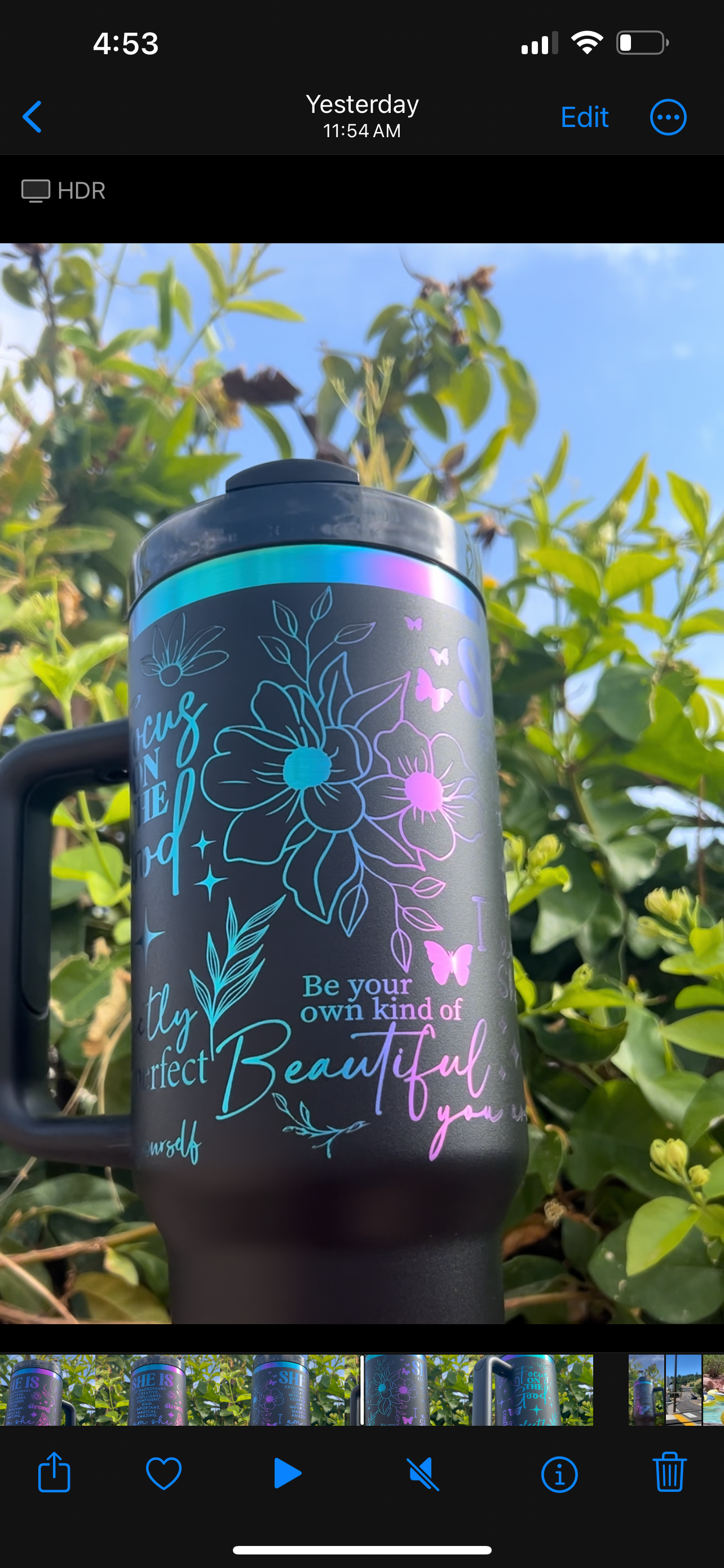 Positive Affirmations || Woman Empowerment || 40oz Laser Engraved Tumbler