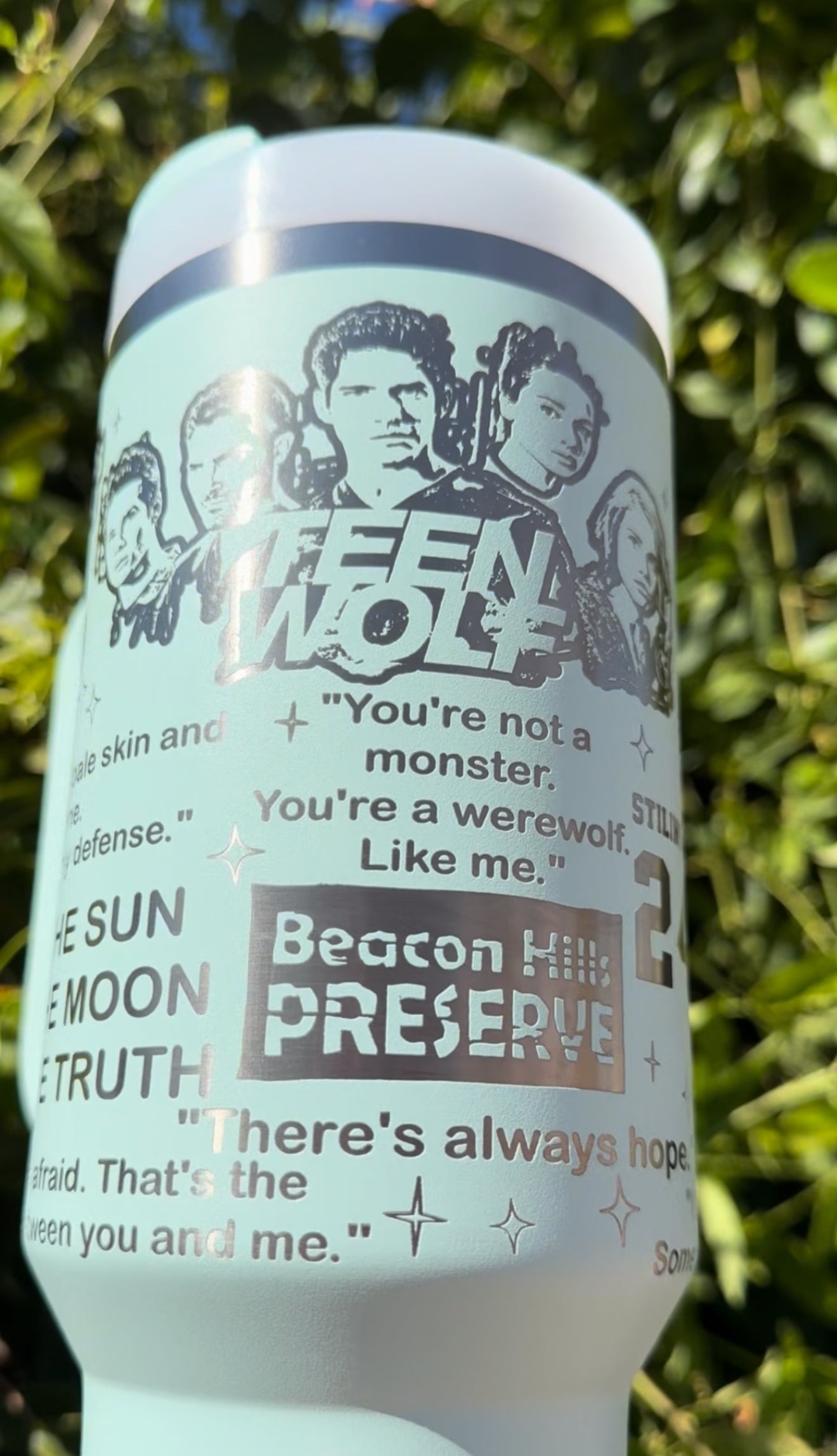 Teen Wolf Laser Engraved 40oz Tumbler || Stanley ||