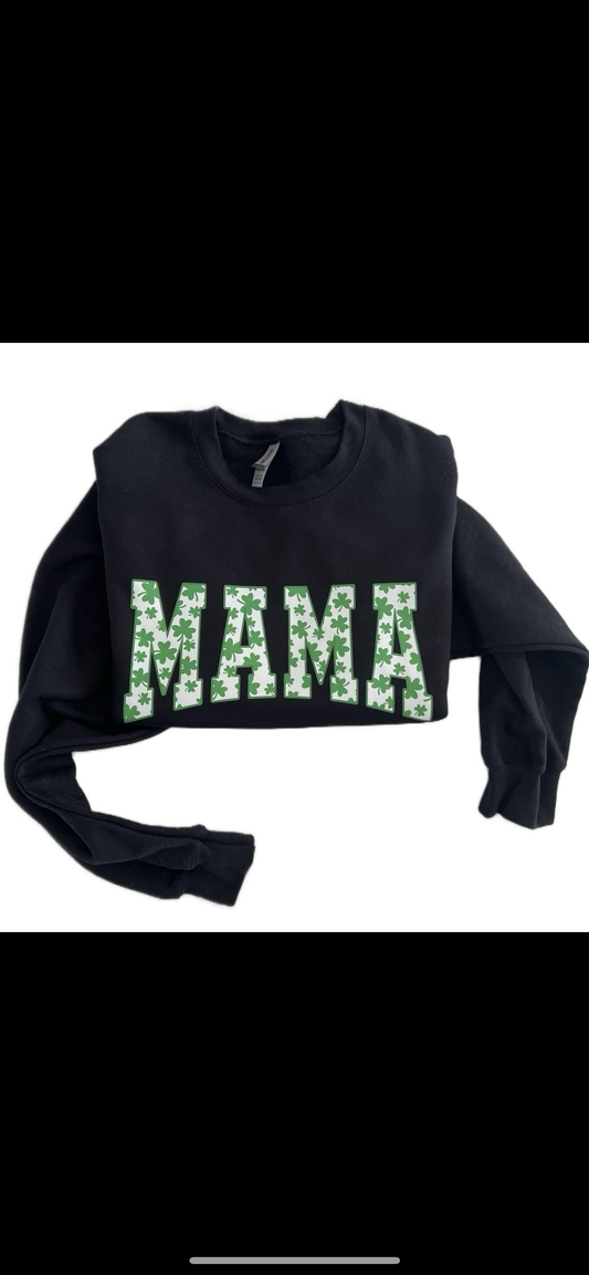 Shamrock St. Patrick’s Day Mama Crewneck || Family Matching