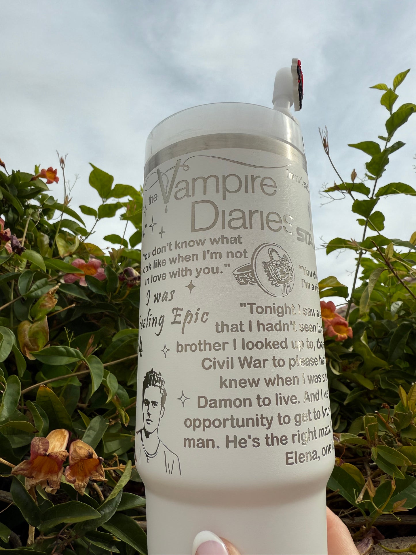 Stefan Salvatore Laser Engraved 40oz Tumbler || Stanley || TVD