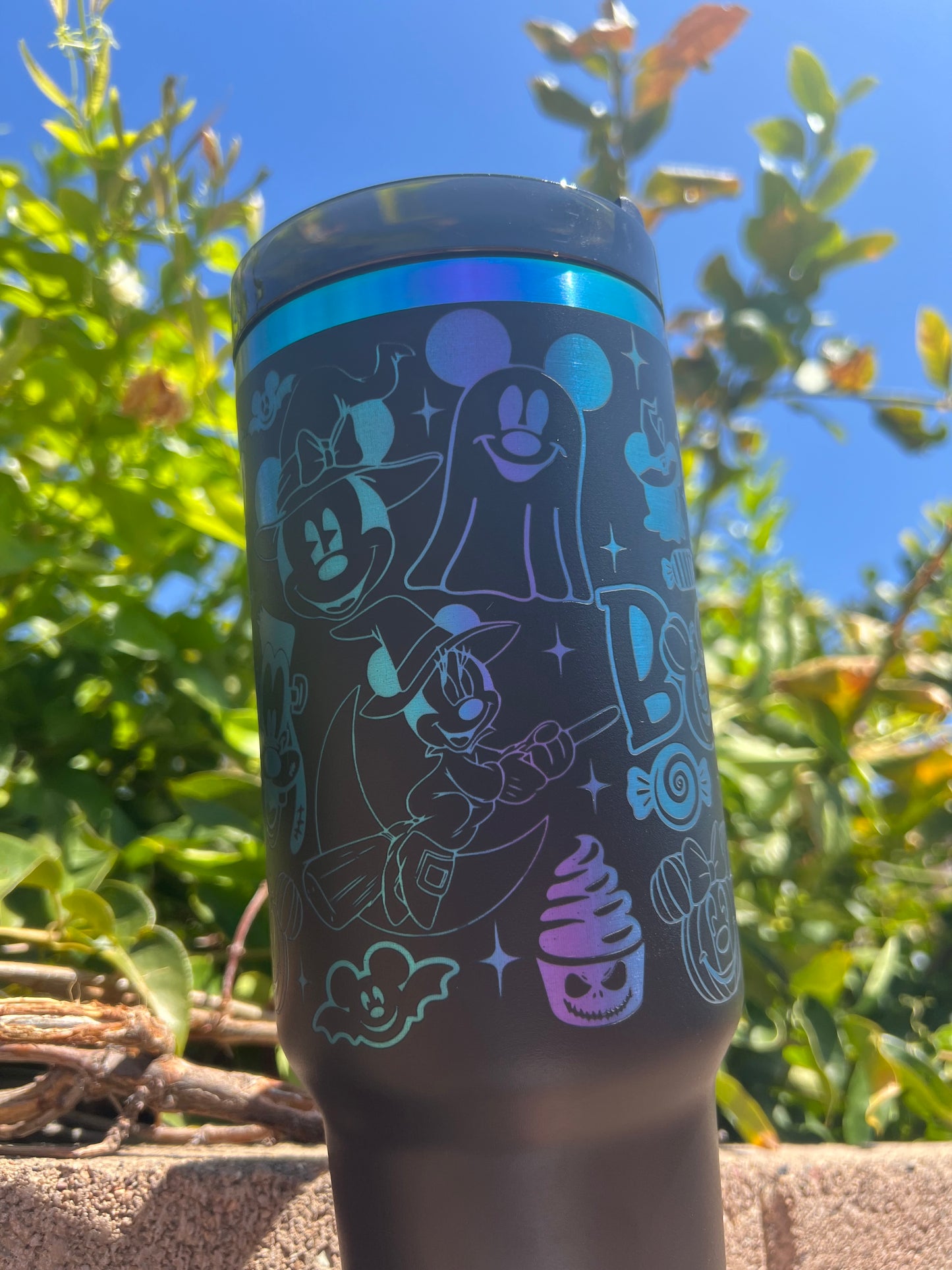 Halloween Mickey & Minnie 40oz Laser Engraved Tumbler