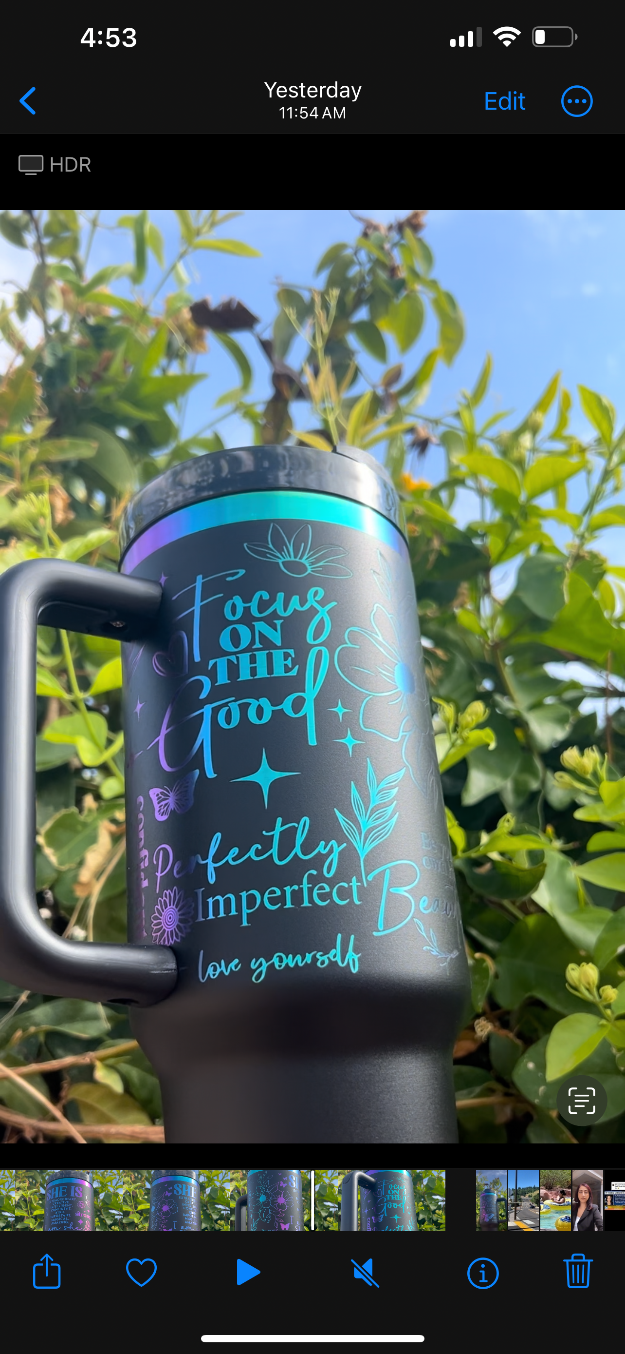 Positive Affirmations || Woman Empowerment || 40oz Laser Engraved Tumbler