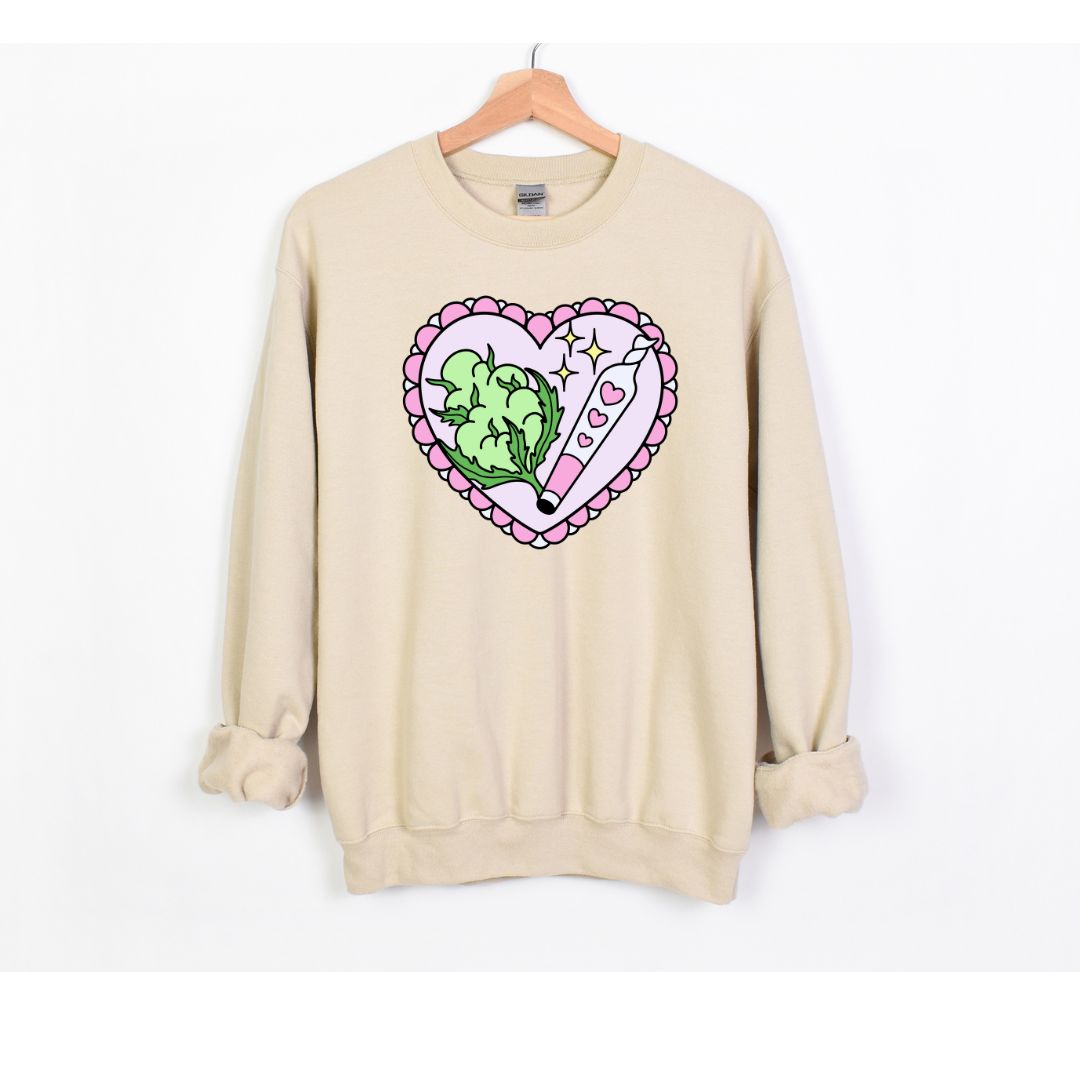 Bud Heart Crewneck