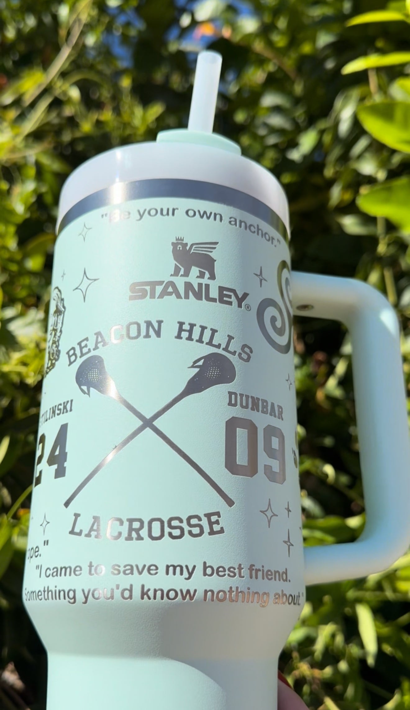 Teen Wolf Laser Engraved 40oz Tumbler || Stanley ||