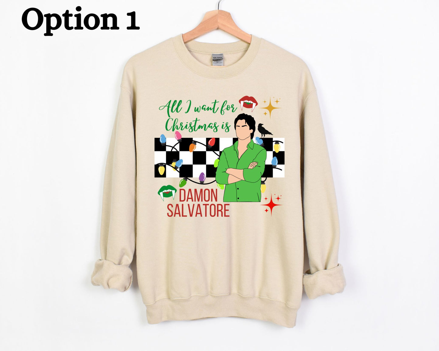 Salvatore Brothers Christmas Crewneck || TVD || The Vampire Diaries