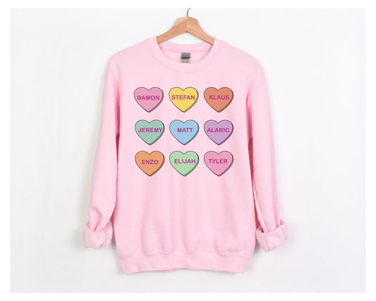 TVD Candy Hearts Crewneck || The Vampire Diaries Valentine's Day Crewneck