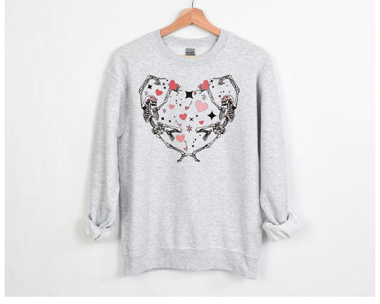 Skeleton Hearts Crewneck