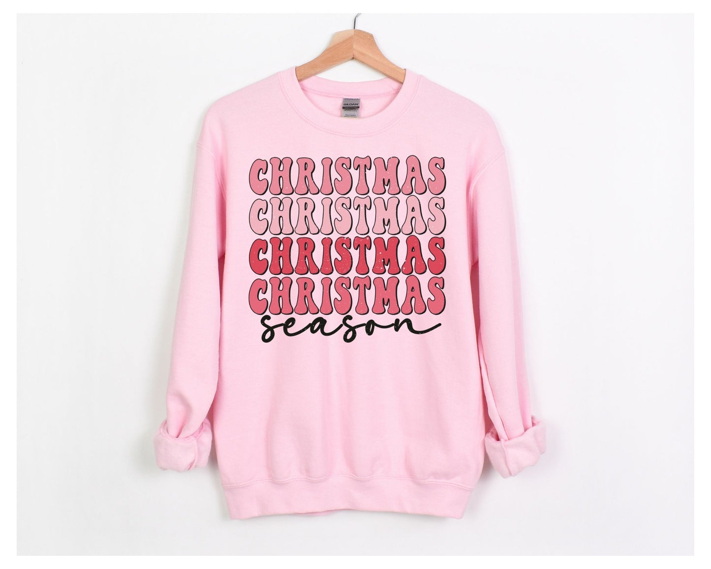 Pink Christmas Season Crewneck