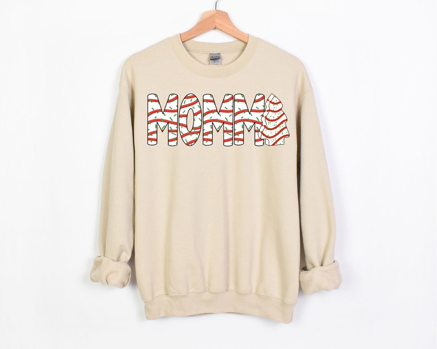 Momma Christmas Tree Cakes Crewneck